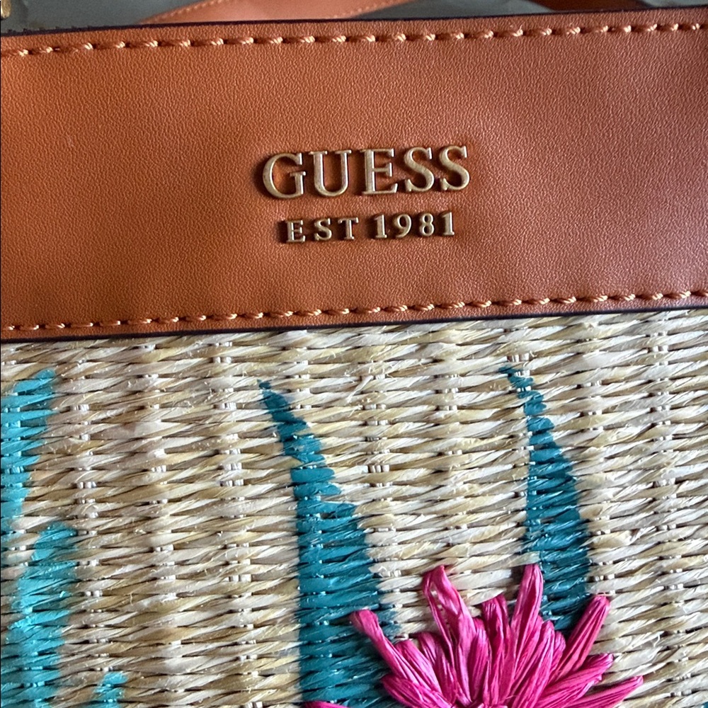 GUESS Katey Luxury Embroidered Medium Satchel Crossbody - Picture 9 of 16